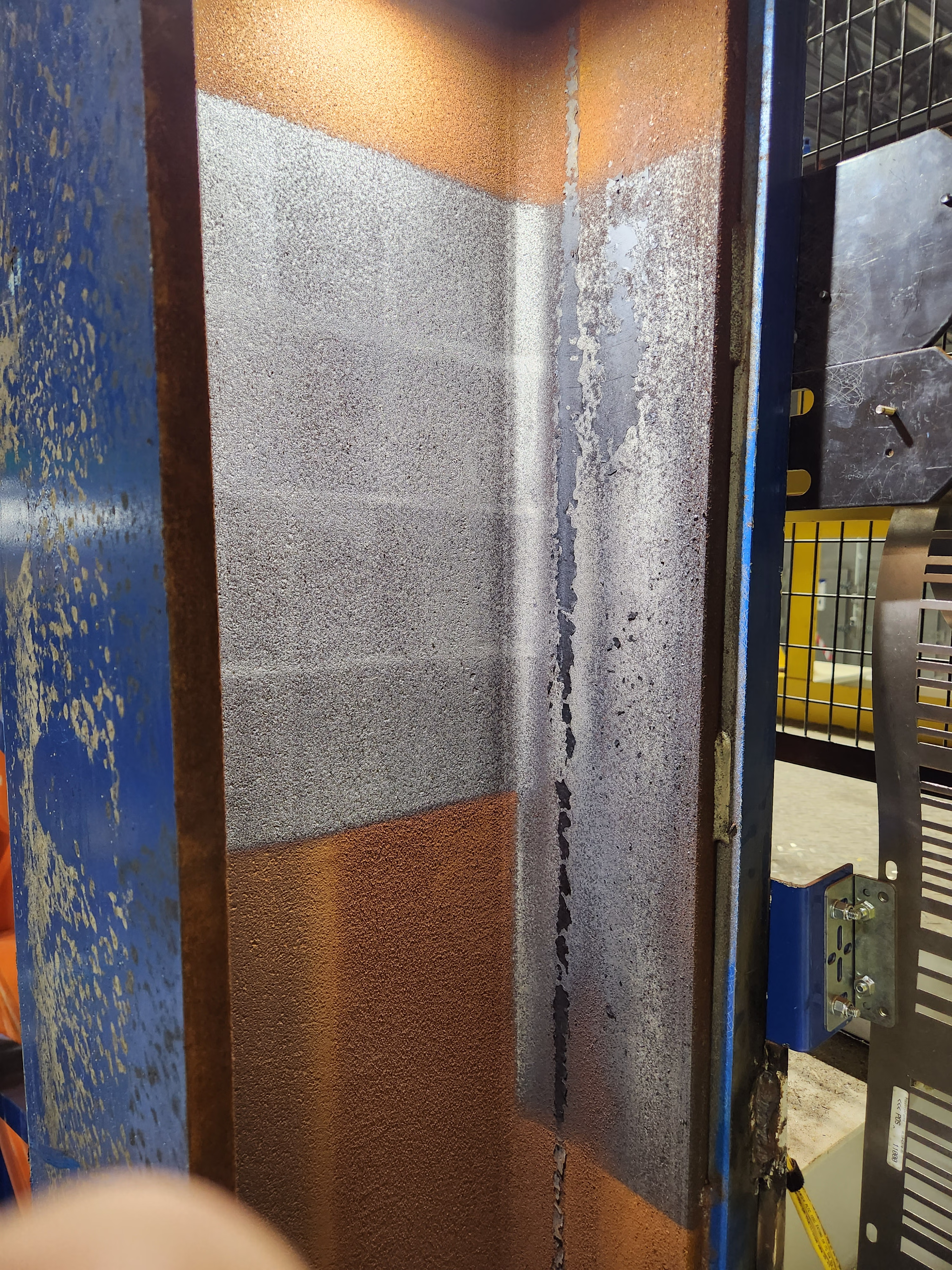 I-Beam laser rust removal - far view.